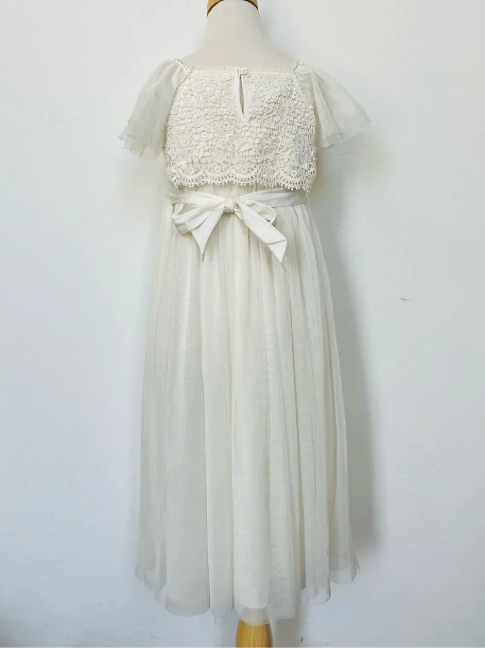 MONSOON Kids Lace Appliqué Beaded Dress Girls Size 7/8